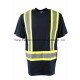 Navy Short Sleeve Reflective T-Shirt Men′s Safety Soft Work T-Shirt