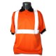 Reflective Strip Orange Polyester High Visibility Safety Polo T-Shirt (YKY2818)