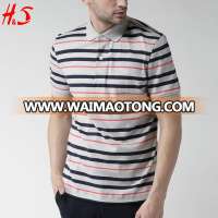 High Quality Wholesale Custom Casual Striped Man Polo T-shirt