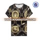 Mens's 3D print gold foil luxury t shirt