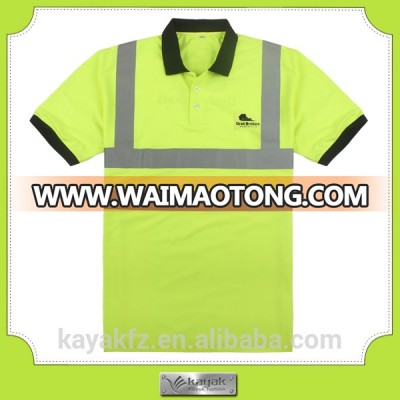 customized dry fit green hi vis polo shirts