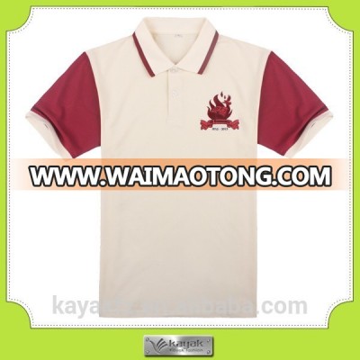 custom cream and red men color combinations polo shirt for men