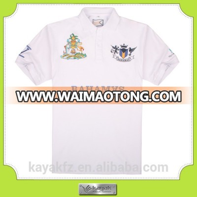 customized white 100% cotton heavy weight polo shirt