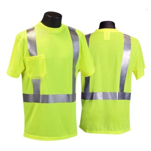 Reflective Safety T-Shirt with Pocket for Workers