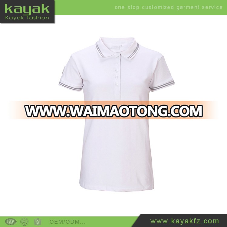 Kayak wholesale short sleeve color combination collar custom design womens golf polo shirts