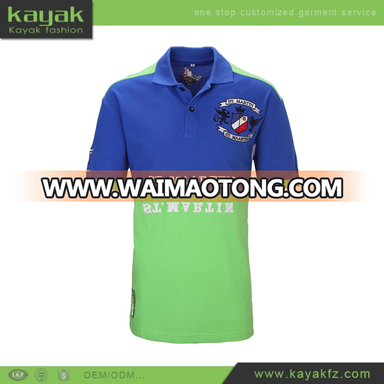 Kayak professional customized design color combination polo t shirt